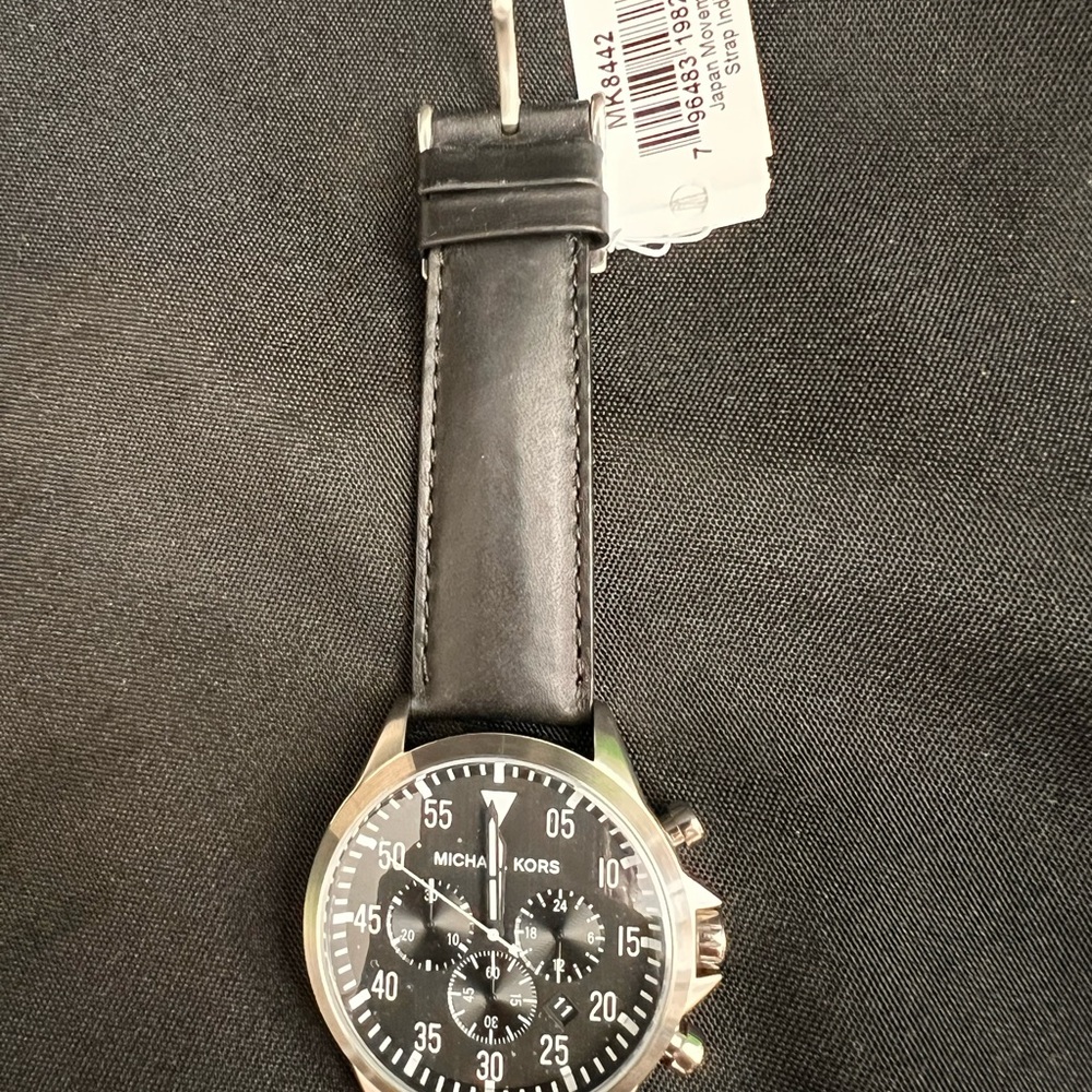 Michael Kors Black and Silver Chronograph Watch 44MM - Picture 3 of 5